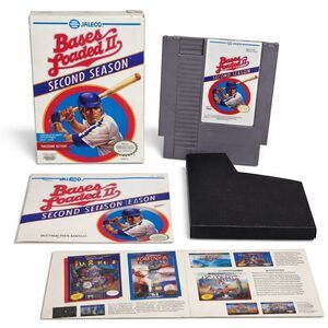 Bases Loaded II NES CIB Complete Nintendo Jaleco Poster Tested Clean